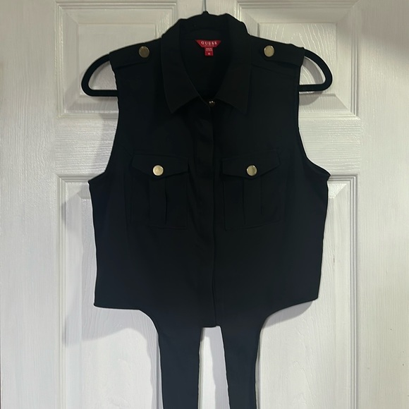 Guess Olicia Top sz Medium Black - Picture 2 of 2